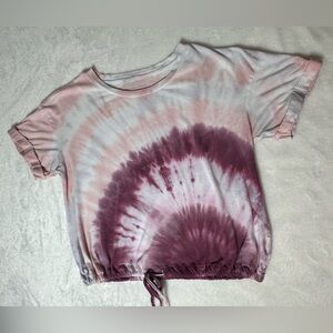 American Eagle Outfitters Tie-Dye Tee- Pink and Burgundy Size Small